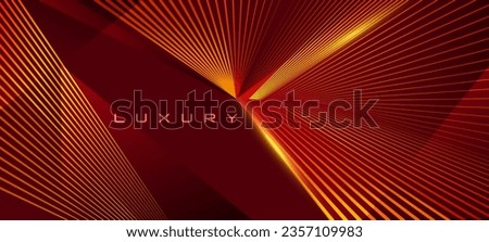 Shining Red Golden geometric shape represents luxury brand's futuristic vision. Modern, geometric design with a touch of shine for a premium brand. Elegant and sophisticated shape for a luxury brand Royalty-Free Stock Photo #2357109983