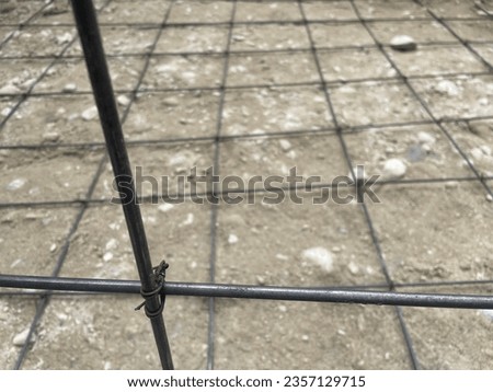 Steel bar, Construction worker Making Reinforcement steel rod and deformed bar with rebar at construction site.