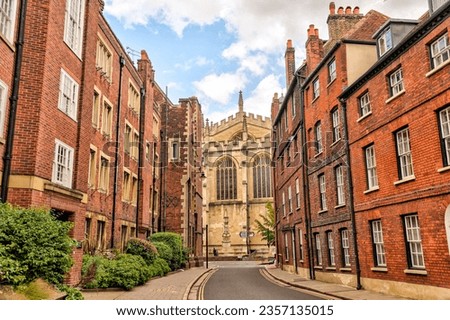 Eton, UK - July 29, 2023: Majestic buildings on and around the campus of Eton College in the UK
