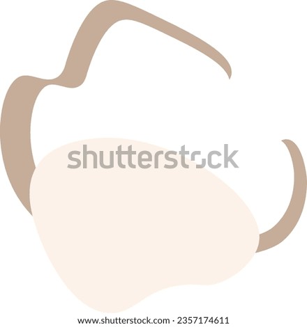 pastel abstract blob hand drawn element vector