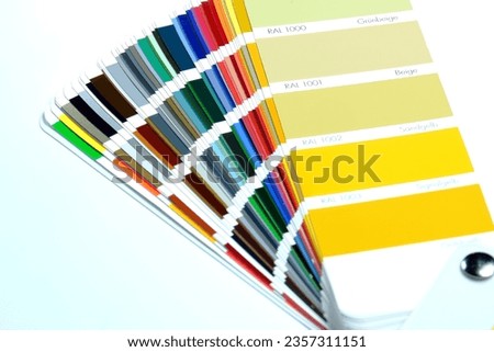 color chart and color range for paints
