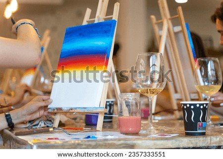 Painting Workshop. Artful Friends: Painting and Wine Night
