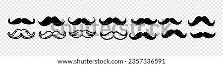 Italy mustache icon. Vector set of hipster beard, Mustache icon collection. Set of black man mustache icons, Set of hipster mustache icon. Different beard collection. Royalty-Free Stock Photo #2357336591