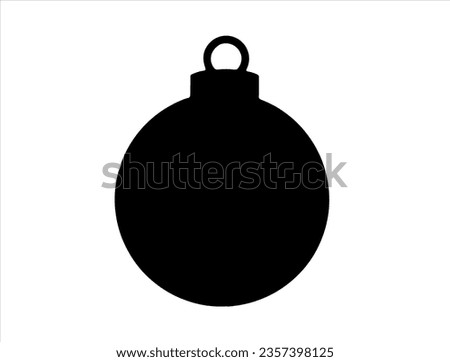 Christmas ornament silhouette vector art