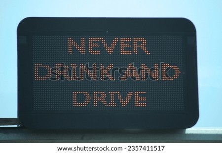 Do not drink and drive sign