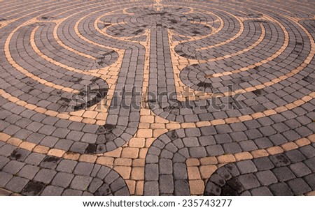 Outdoor prayer labyrinth