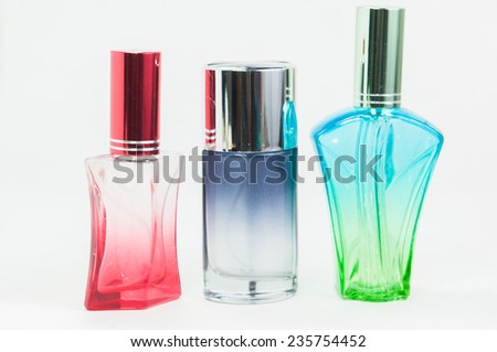 perfume bottle isolated over a white background.