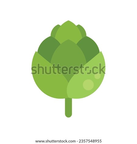 Artichoke icon flat vector. Vegetable food. Cooking plant isolated Royalty-Free Stock Photo #2357548955