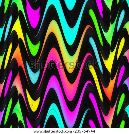 Colorful waves, abstract background. A modern digital art abstract background with illuminated colors of purple,black,yellow,green and blue. A great backdrop for any presentation that needs color.