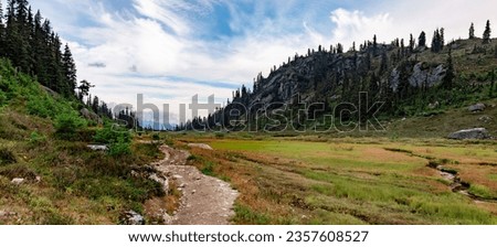 Rocky Mountain Peaks in Canadian Landscape. Nature Background Panorama. British Columbia, Canada. Royalty-Free Stock Photo #2357608527