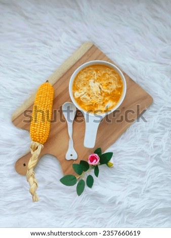 Corn soup recipe images photos pictures.Healthy corn images.Homemade Corn soup images.