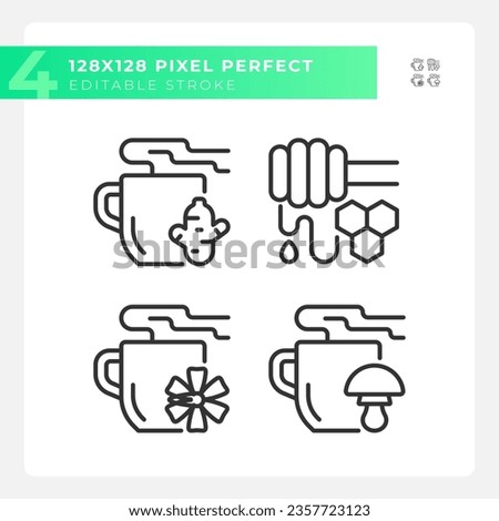 2D pixel perfect simple collection of black icons representing allergen free, editable thin line illustration.
