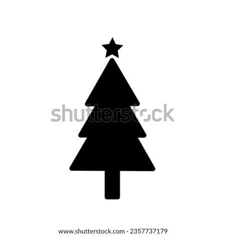 Christmas tree icon on a white background