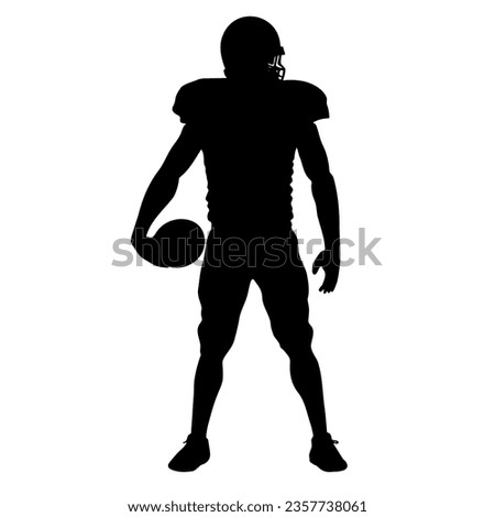 American football player silhouette. Vector illustration Royalty-Free Stock Photo #2357738061