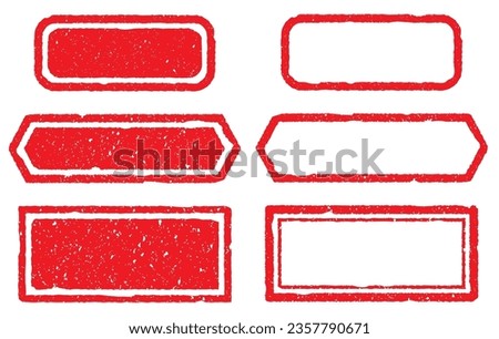 Red faded Japanese style stamp frame Royalty-Free Stock Photo #2357790671