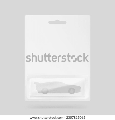 Blister package mockup. Front view. Vector illustration. Perfect for pack shot product. Easy to customise for your product. EPS10.	 Royalty-Free Stock Photo #2357815065