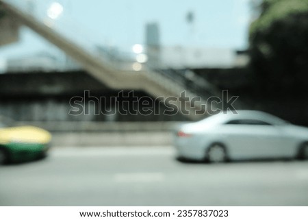 Blurred background abstract and can be illustration to article of traffic in bangkok