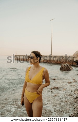 Woman on the beach in Albania