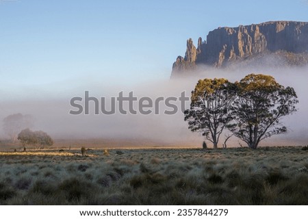 Image of morning at Mount Oakleigh, Overland Track, Tasmania, Australia.