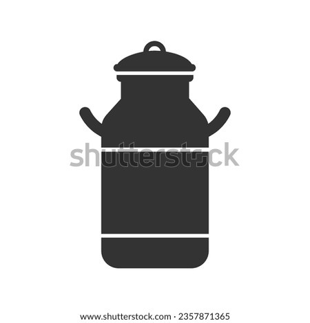 Milk can icon flat vector sign Royalty-Free Stock Photo #2357871365