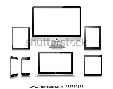 communicator set desktop PC tablet smart phone and notebook comp