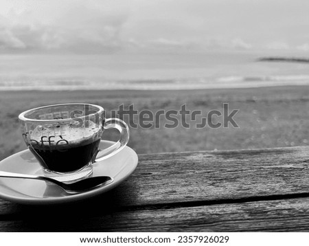 Cafe on the deserted beach Royalty-Free Stock Photo #2357926029