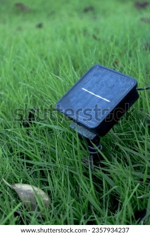 Small solar cells was laced on the lawn