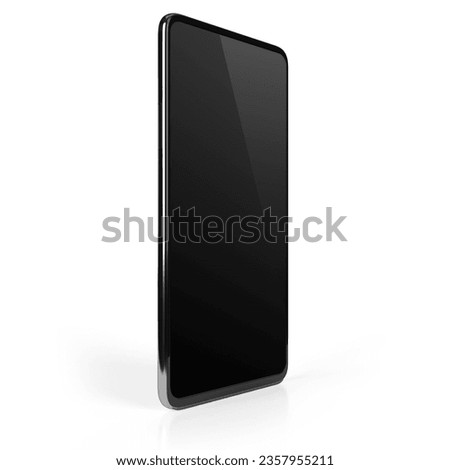 Modern Smart Phone Front View with Clipping Path for the Screen