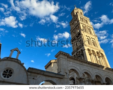 Bell tower of the Cathedral of Saint Domnius in Split, Croatia