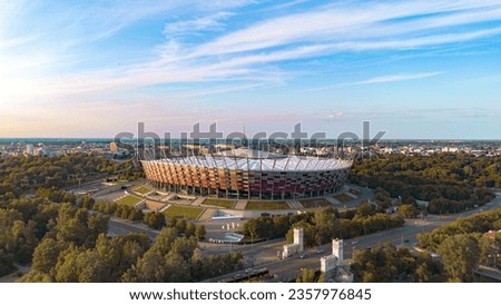 The National Stadium in Warsaw, Poland Royalty-Free Stock Photo #2357976845