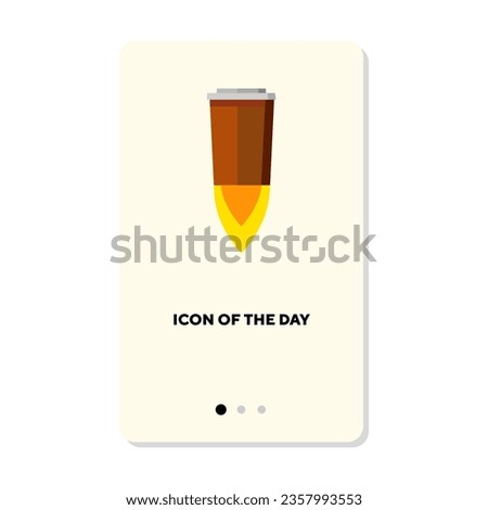 Morning coffee flat icon. Coffee, energizer, caffeine isolated vector sign. Drink and beverage concept. Vector illustration symbol elements for web design and apps