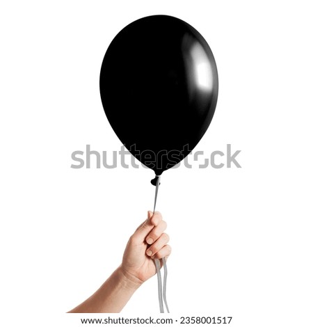 Inflatable balloon in a hand on the white background 