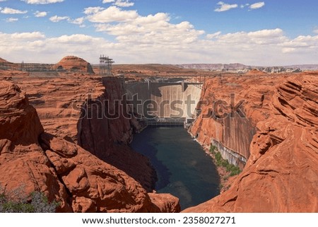 Glen Canyon Dam Overlook of the Colorado River Royalty-Free Stock Photo #2358027271