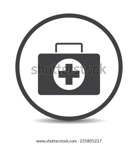 Flat designed medicine chest icon