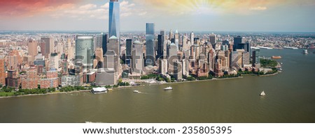 Aerial view of New York.