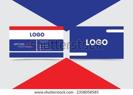 Modern milimalist Double-sided creative business card template  Vector illustration