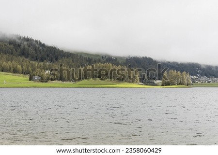 Lake silvaplana in the engadin, switzerland