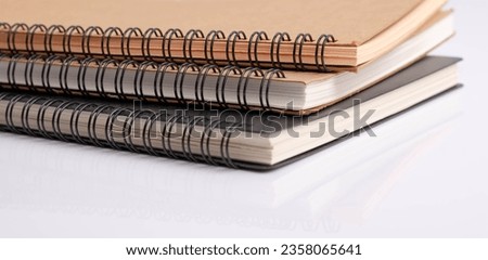 Notebook placed on a white background