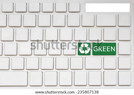 concept: Go Green key on the computer keyboard
