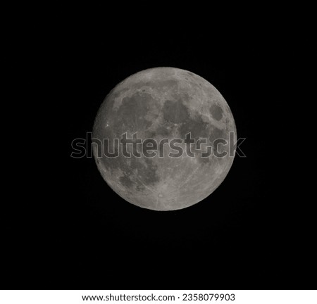 October night Full lunar scape