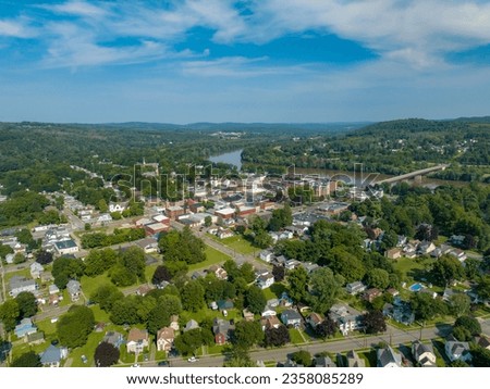 August 2023 aerial photo of Village of Owego, Tioga County, NY.