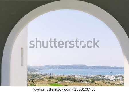 Island scenery in a frame