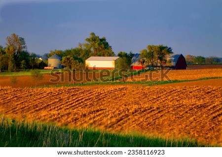 A picture of agricultural land being cultivated