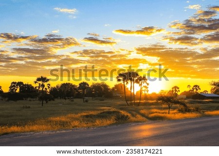 A Sunset Picture in Namibia