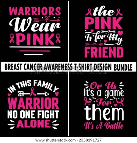 Breast Cancer Awareness T-Shirt Design Bundle
