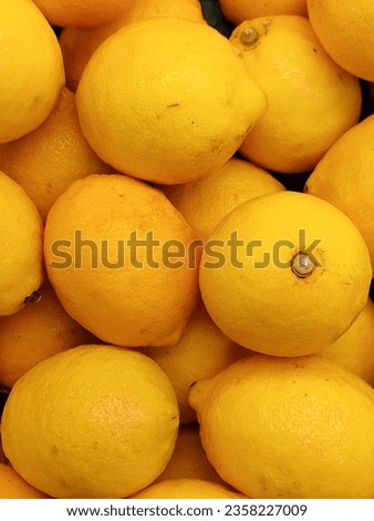 A picture of lemons in department stores being offered for sale to customers while being displayed in outstanding yellow.