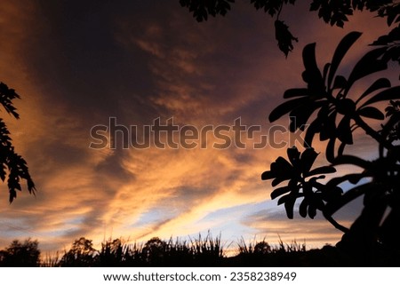 Sunset and sky background image