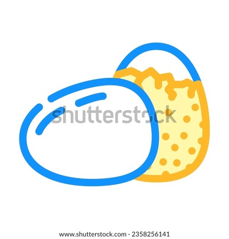 egg farm hen color icon vector. egg farm hen sign. isolated symbol illustration