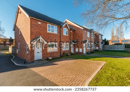 New build housing estate in England Royalty-Free Stock Photo #2358267737