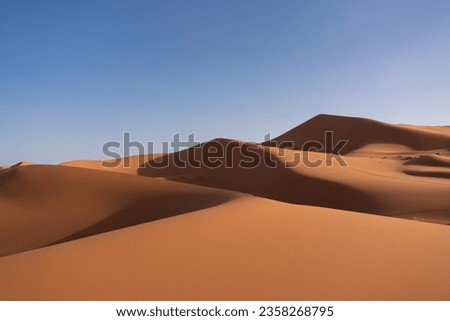 Great dunes of the Merzouga desert Royalty-Free Stock Photo #2358268795